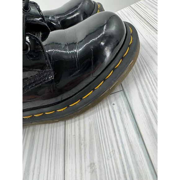Dr. Martens 1460 W‎ Patent Leather Boots L Black Patent Lamper Women's Size 6 - Picture 4 of 10